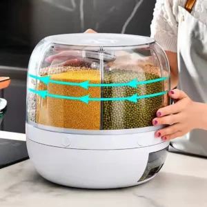 Almacenador De Comida Seca De Cocina Organizafácil Con Compartimentos Para Granos