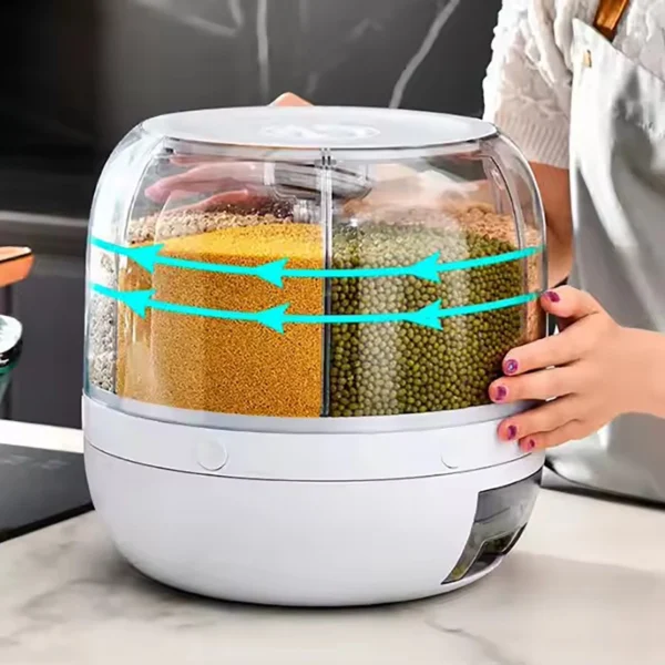 Almacenador De Comida Seca De Cocina Organizafácil Con Compartimentos Para Granos