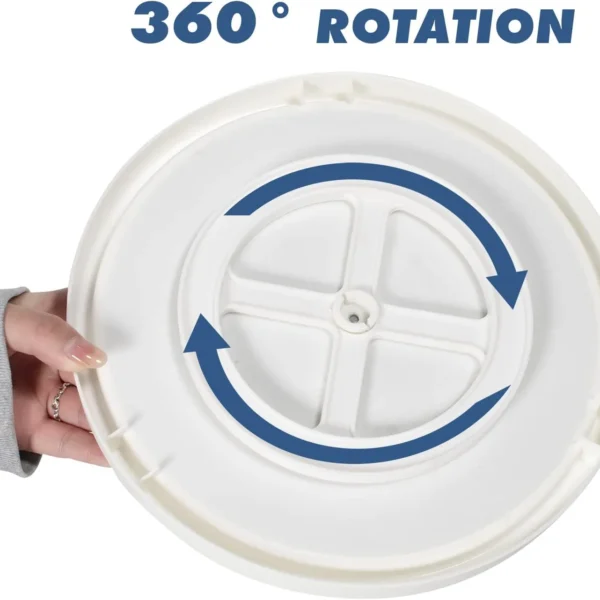 Base De Estante Giratorio 2 Niveles Organizafácil Con Sistema De Rotación 360 Grados